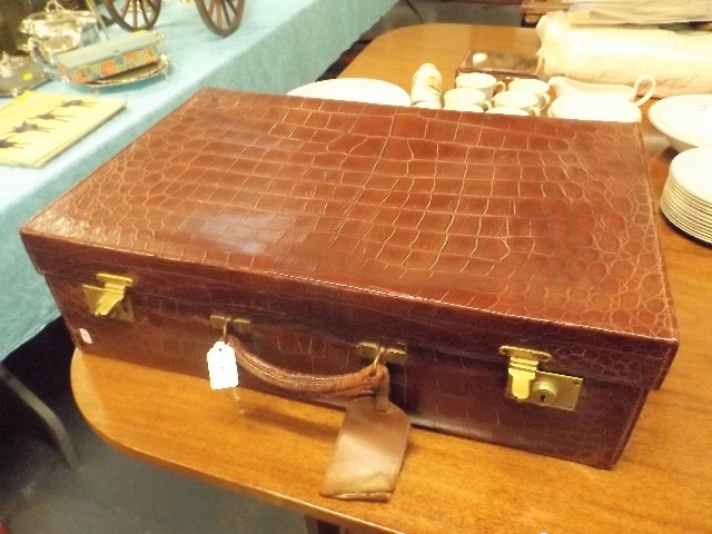 A vintage leather suitcase £100
