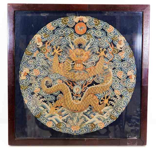 19thC. Chinese framed silk SOLD £4900