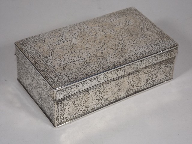 An Asian white metal box £150
