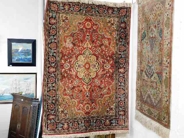 A 20thC. Persian Isfahan Seirafian style carpet SOLD £400