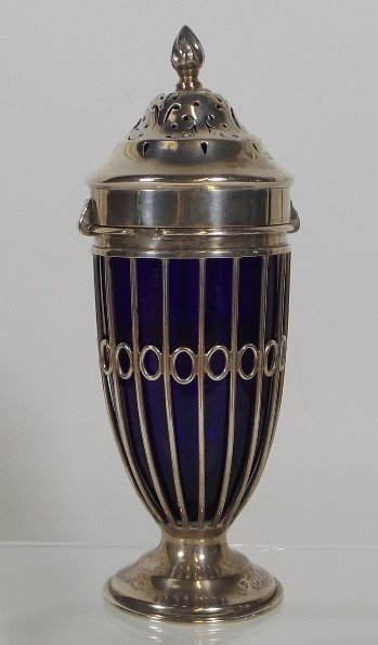 A silver mounted lidded vase SOLD £160