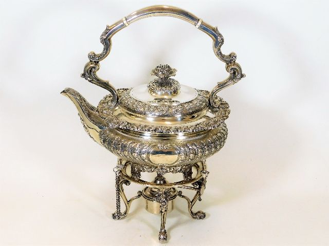 A silver spirit kettle SOLD £1350