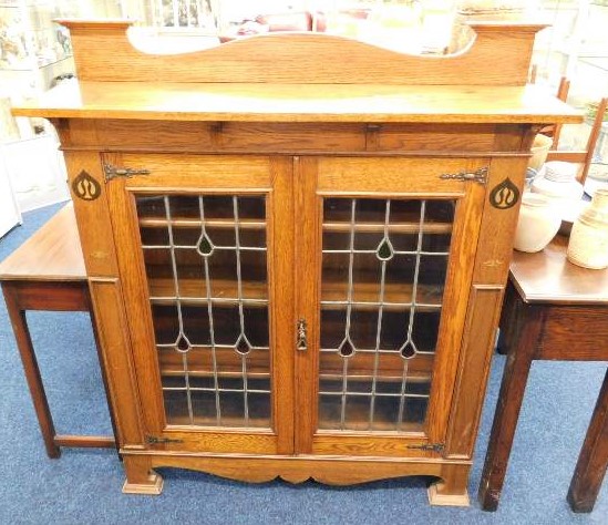 An arts crafts style book case SOLD £340