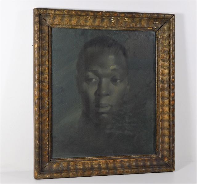 An oil on canvas depicting a study of young African man SOLD £1250