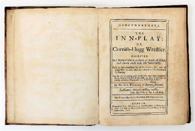 Book Progymnasmata. The Inn Play or Cornish Hugg Wrestler by Thomas Parkyns 1727 SOLD £560