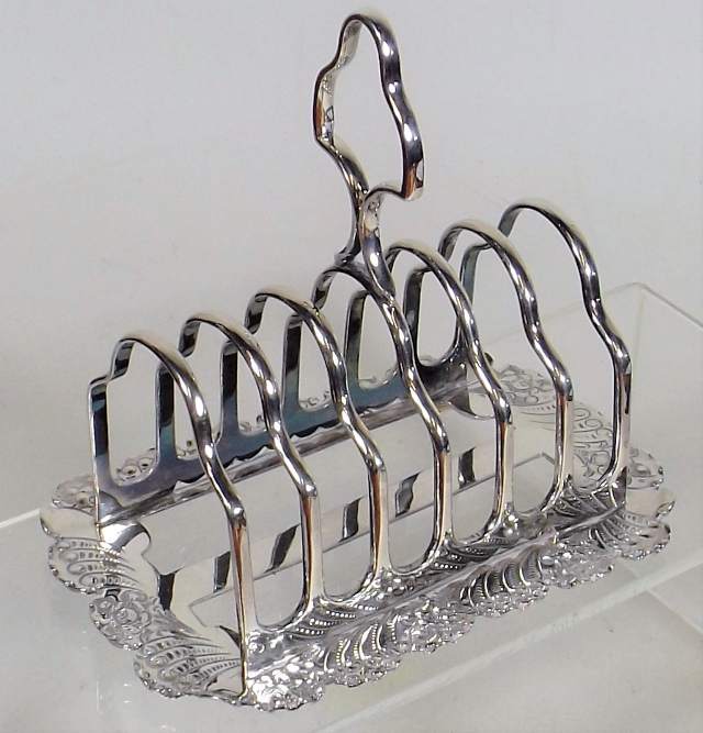 Silver toast rack SOLD £170