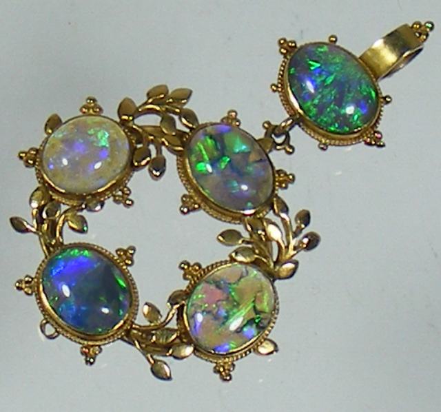 Small Victorian black opal pendant SOLD £860
