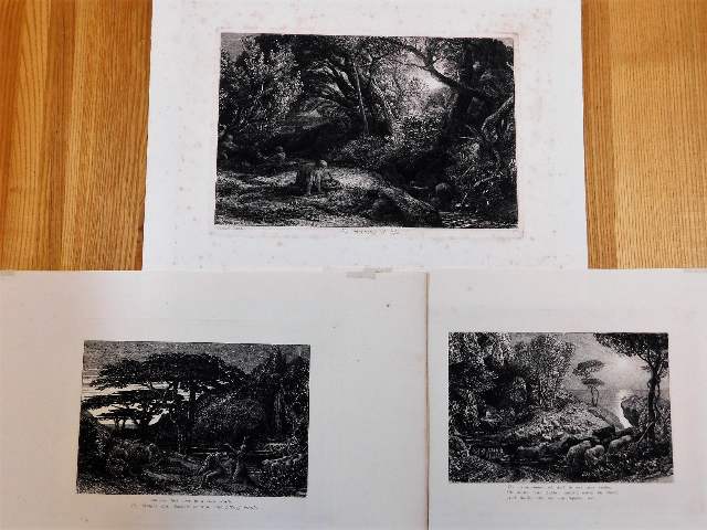 Three Samuel Palmer etchings SOLD £230