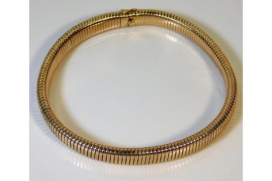 A 9ct gold reticulated fashion choker style necklace 16-18in 39.4g SOLD £540