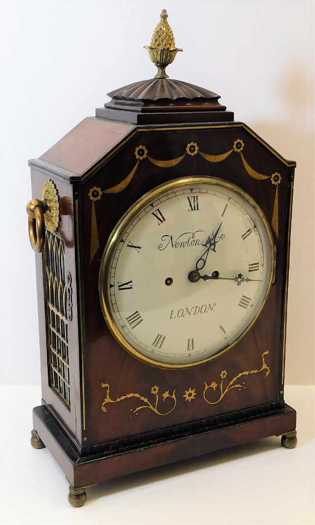 A Regency period early 19thC. bracket clock by Nenton & Co. London, crack to rear glass SOLD £500