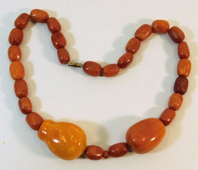 A Victorian butterscotch amber necklace 79g SOLD £1600