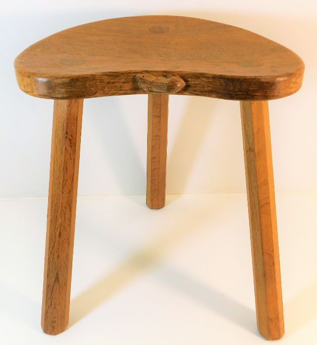 A later Robert mouseman Thomson stool SOLD £230