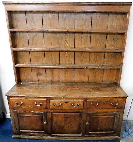 An 18thC. oak dresser SOLD £540